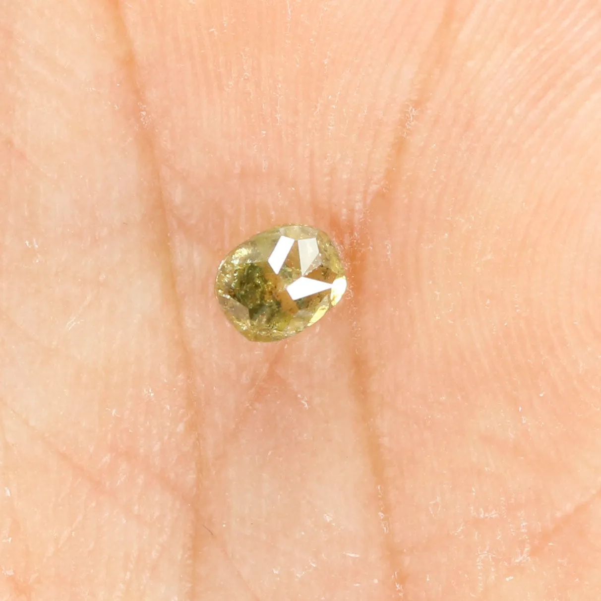 0.41 Ct Natural Loose Diamond, Cushion Diamond, Fancy  Diamond, Green Diamond, Yellow Diamond, Polished Diamond, Real Diamond L5