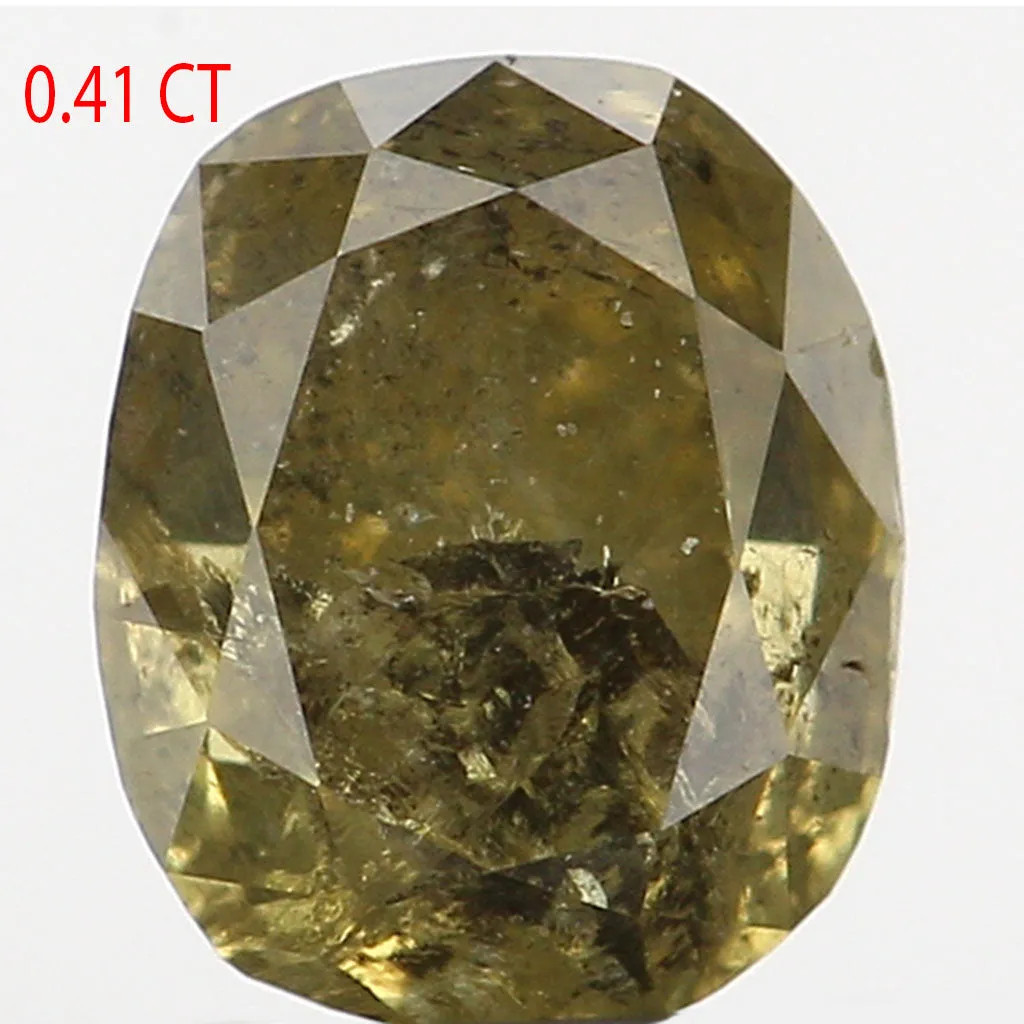 0.41 Ct Natural Loose Diamond, Cushion Diamond, Fancy  Diamond, Green Diamond, Yellow Diamond, Polished Diamond, Real Diamond L5