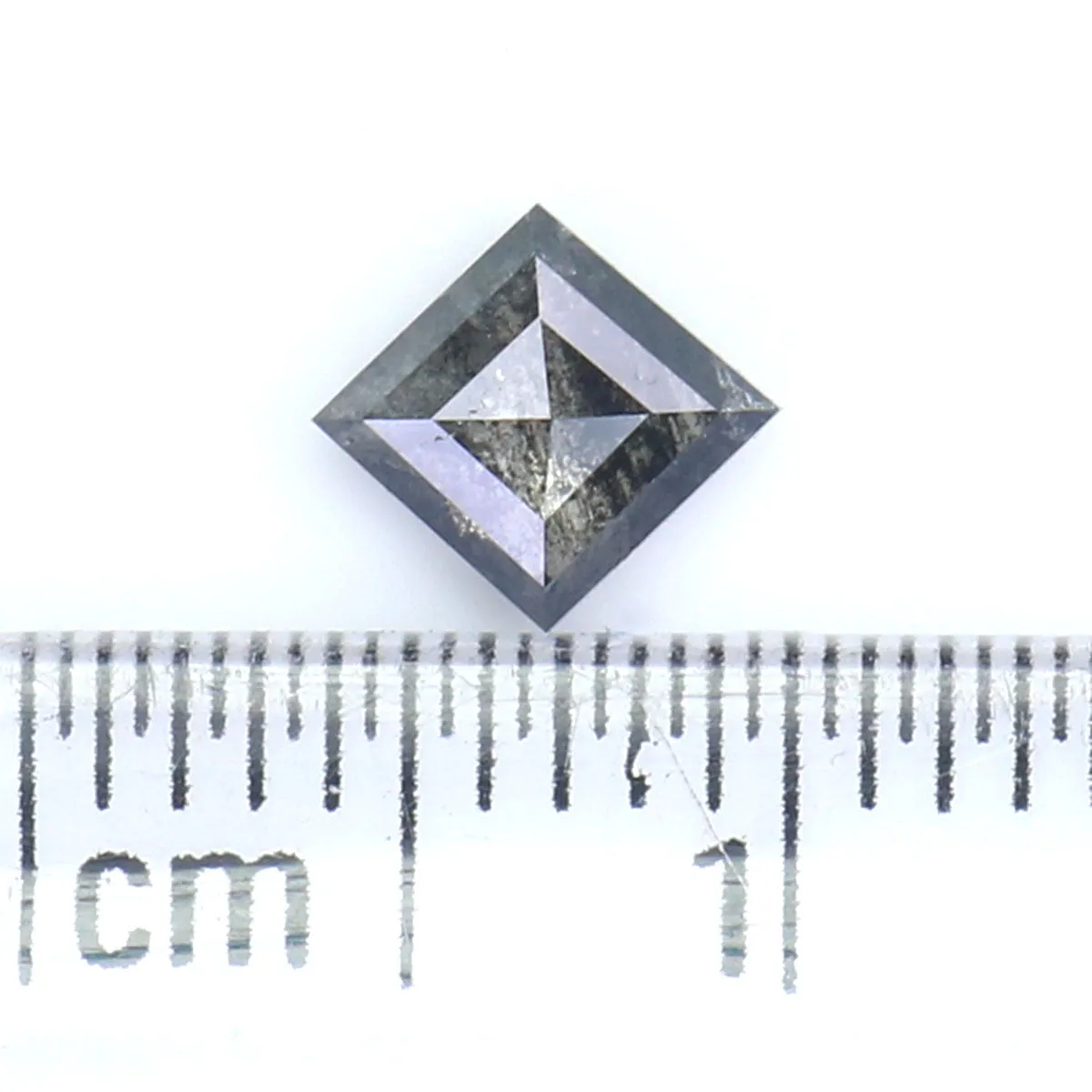 0.50 CT Natural Loose Kite Shape Diamond Salt And Pepper Kite Shape Diamond 6.15 MM Natural Black Grey Color Kite Rose Cut Diamo