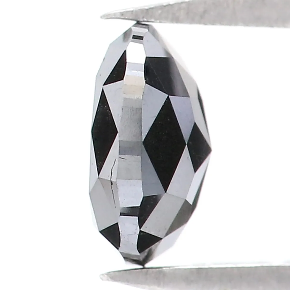 0.78 CT Natural Loose Oval Shape Diamond Black Oval Rose Cut Diamond 5.95 MM Natural Loose Black Color Oval Shape Rose Cut Diamo