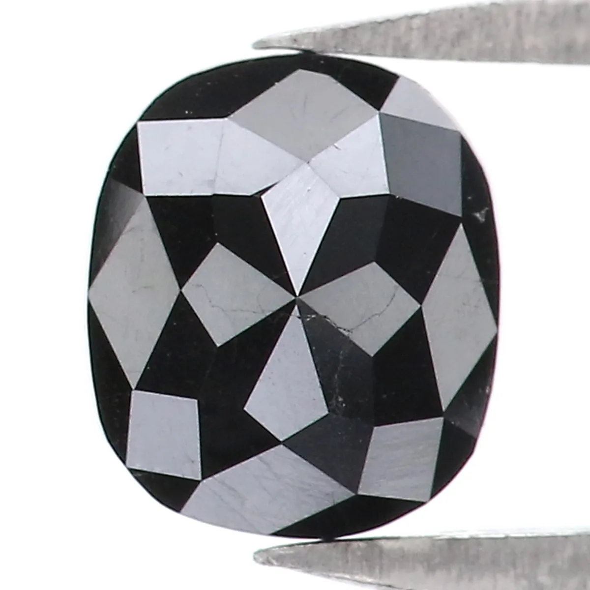 0.78 CT Natural Loose Oval Shape Diamond Black Oval Rose Cut Diamond 5.95 MM Natural Loose Black Color Oval Shape Rose Cut Diamo