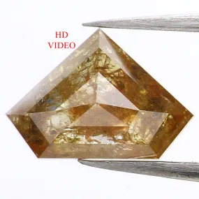 1.12 Ct Natural Loose Diamond, Shield Cut Diamond, Yellow Color Diamond, Rose Cut Diamond, Real Rustic Diamond, Antique Diamond 