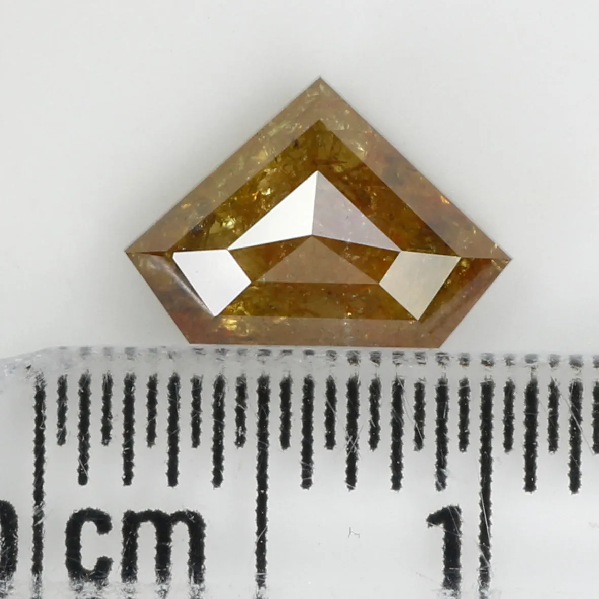 1.12 Ct Natural Loose Diamond, Shield Cut Diamond, Yellow Color Diamond, Rose Cut Diamond, Real Rustic Diamond, Antique Diamond 