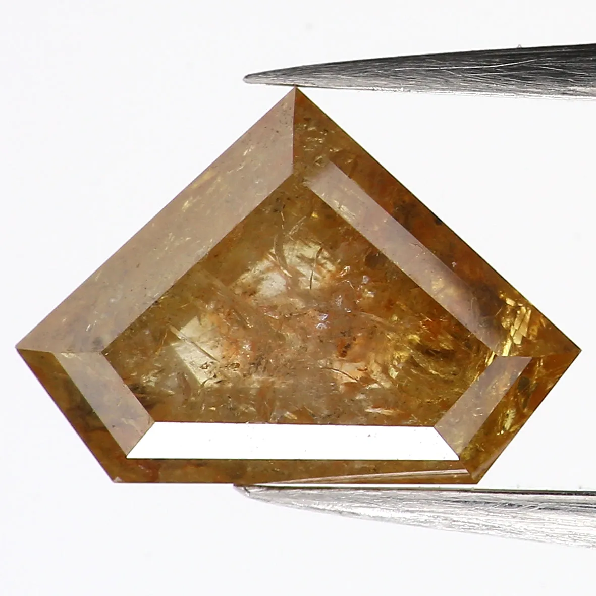 1.12 Ct Natural Loose Diamond, Shield Cut Diamond, Yellow Color Diamond, Rose Cut Diamond, Real Rustic Diamond, Antique Diamond 