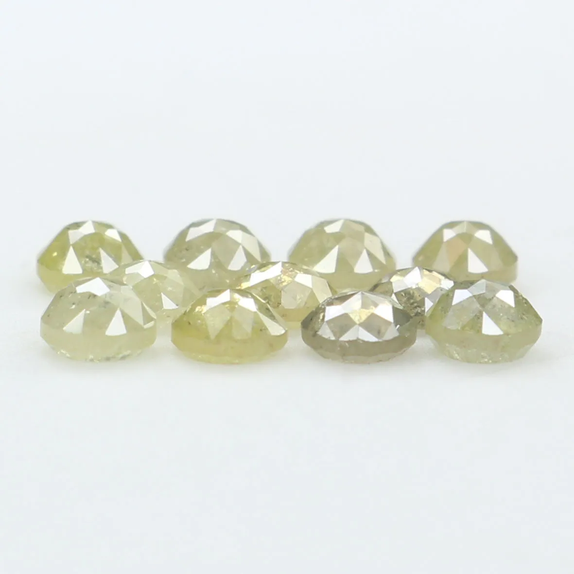 1.29 CT Natural Loose Diamond Round Rose Cut Yellow Grey Color 11 Pcs L9404