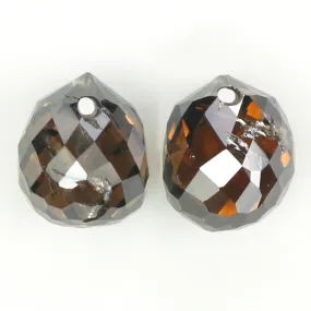 1.30 Ct Natural Loose Diamond, Briolette Diamond, Brown Diamond, Briolette Cut Bead Diamond, Polished Diamond, Faceted Diamond L