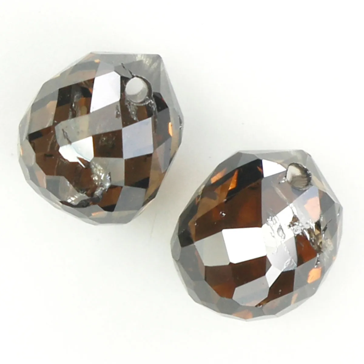 1.30 Ct Natural Loose Diamond, Briolette Diamond, Brown Diamond, Briolette Cut Bead Diamond, Polished Diamond, Faceted Diamond L