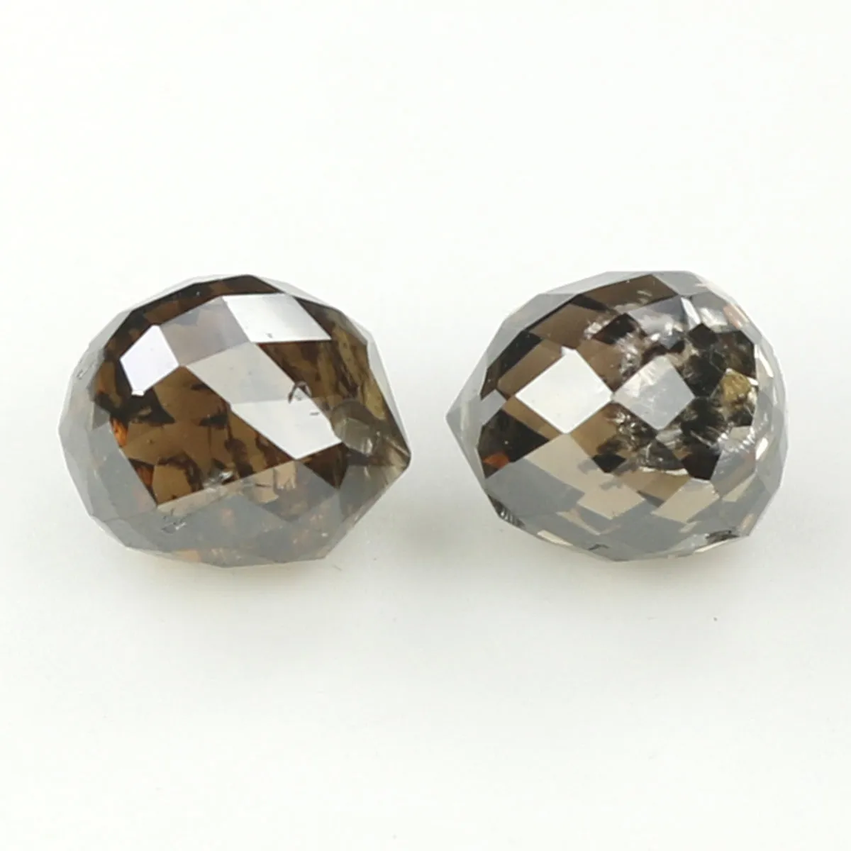 1.30 Ct Natural Loose Diamond, Briolette Diamond, Brown Diamond, Briolette Cut Bead Diamond, Polished Diamond, Faceted Diamond L