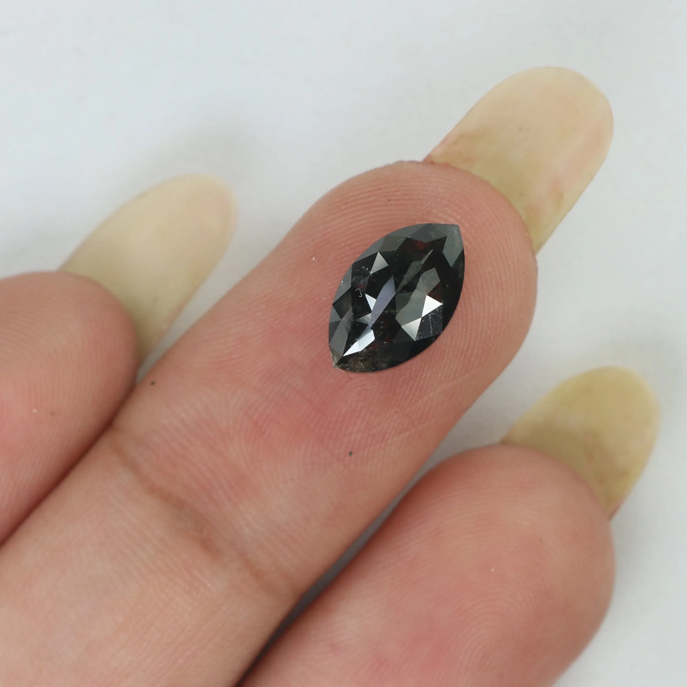 1.96 Ct Natural Loose Diamond Marquise Black Color I3 Clarity 10.00 MM KR1981