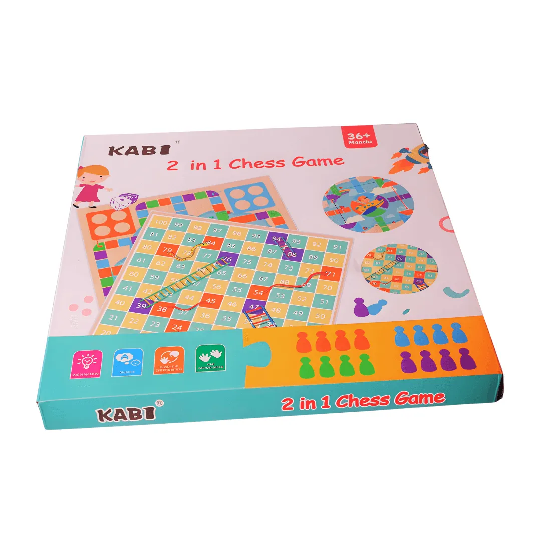 2 in 1 Chess Game for Kids Age 3+