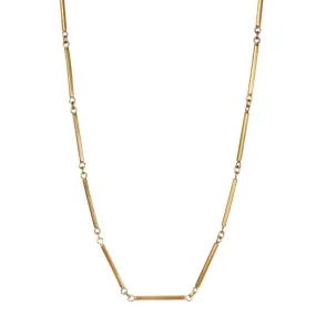 20K Gold Bar Chain Necklace