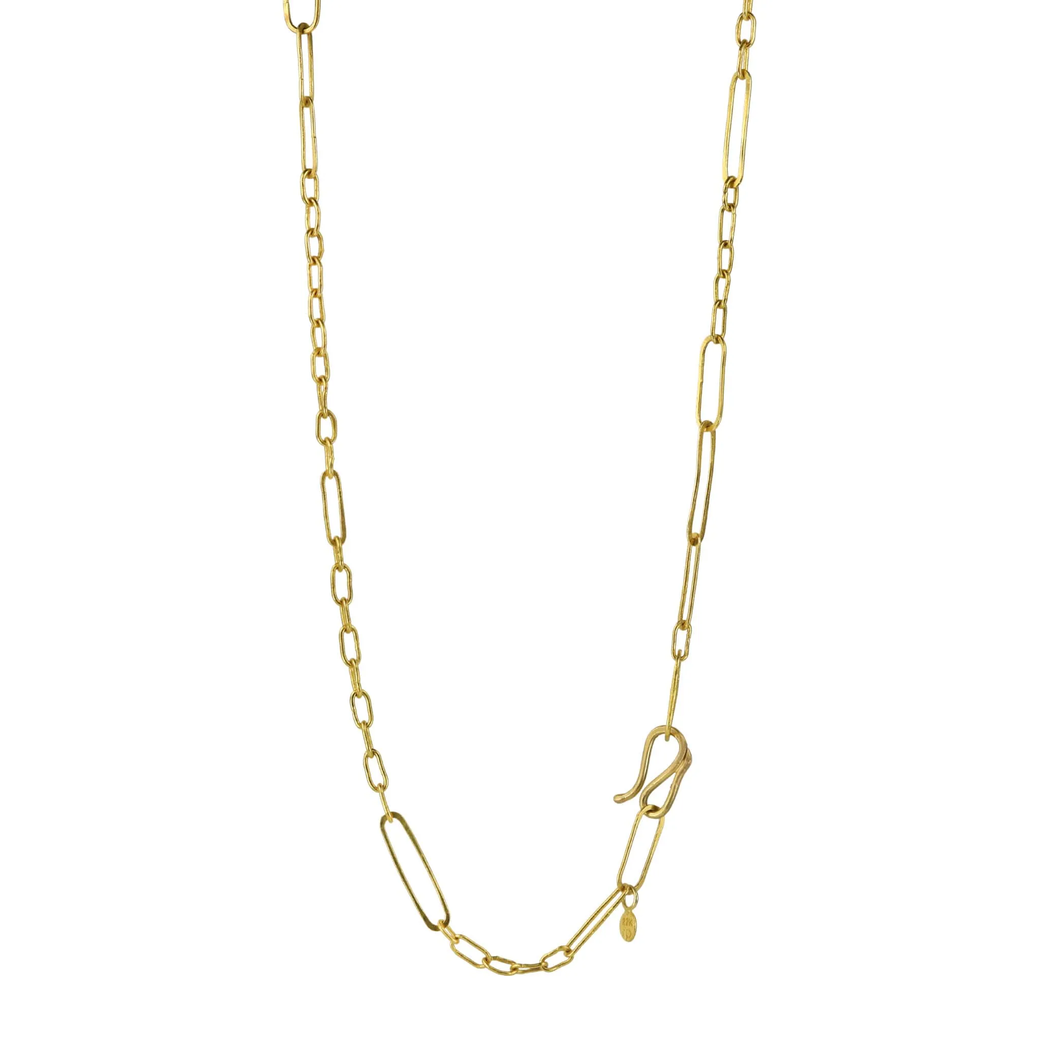 22K Gold Long & Short Link Chain Necklace