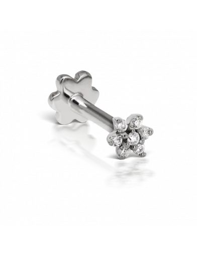 3mm Diamond Flower Threaded Stud