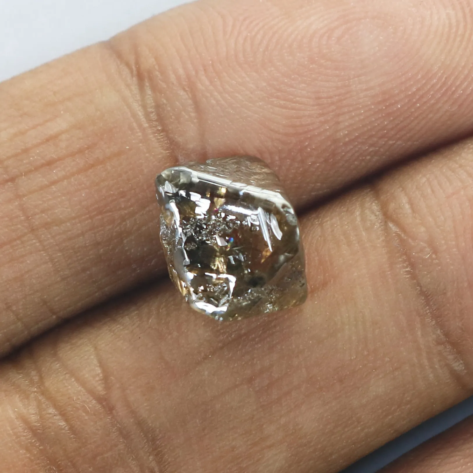 4.75 Ct Natural Loose Diamond Rough Brown Color I1 Clarity 9.20 MM KDL8837