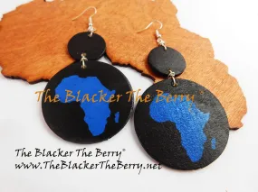 Africa Earrings Black Blue Jewelry Handmade The Blacker The Berry