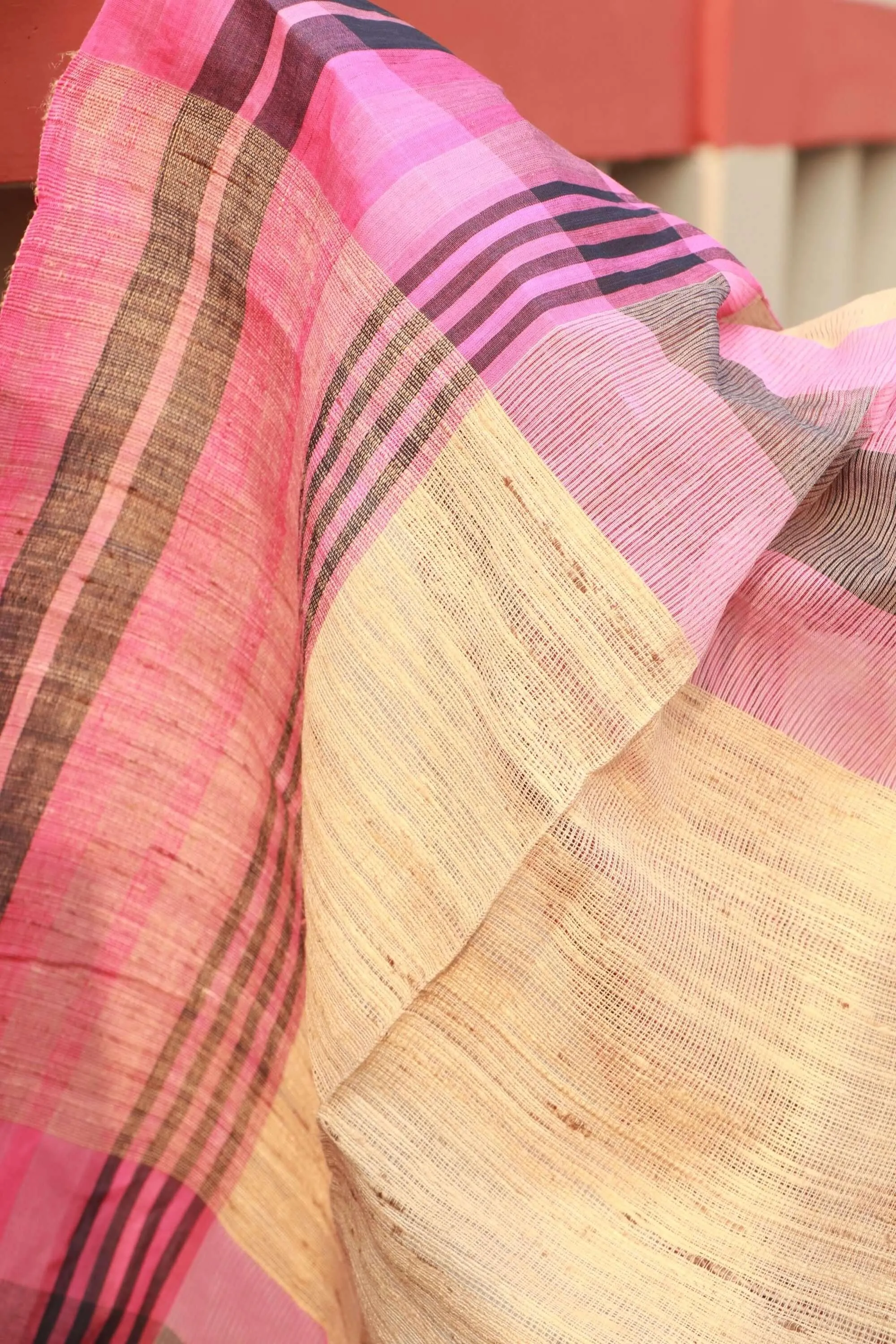 Basant - Madhumalati Bengal summer in handloom Jute cotton saree