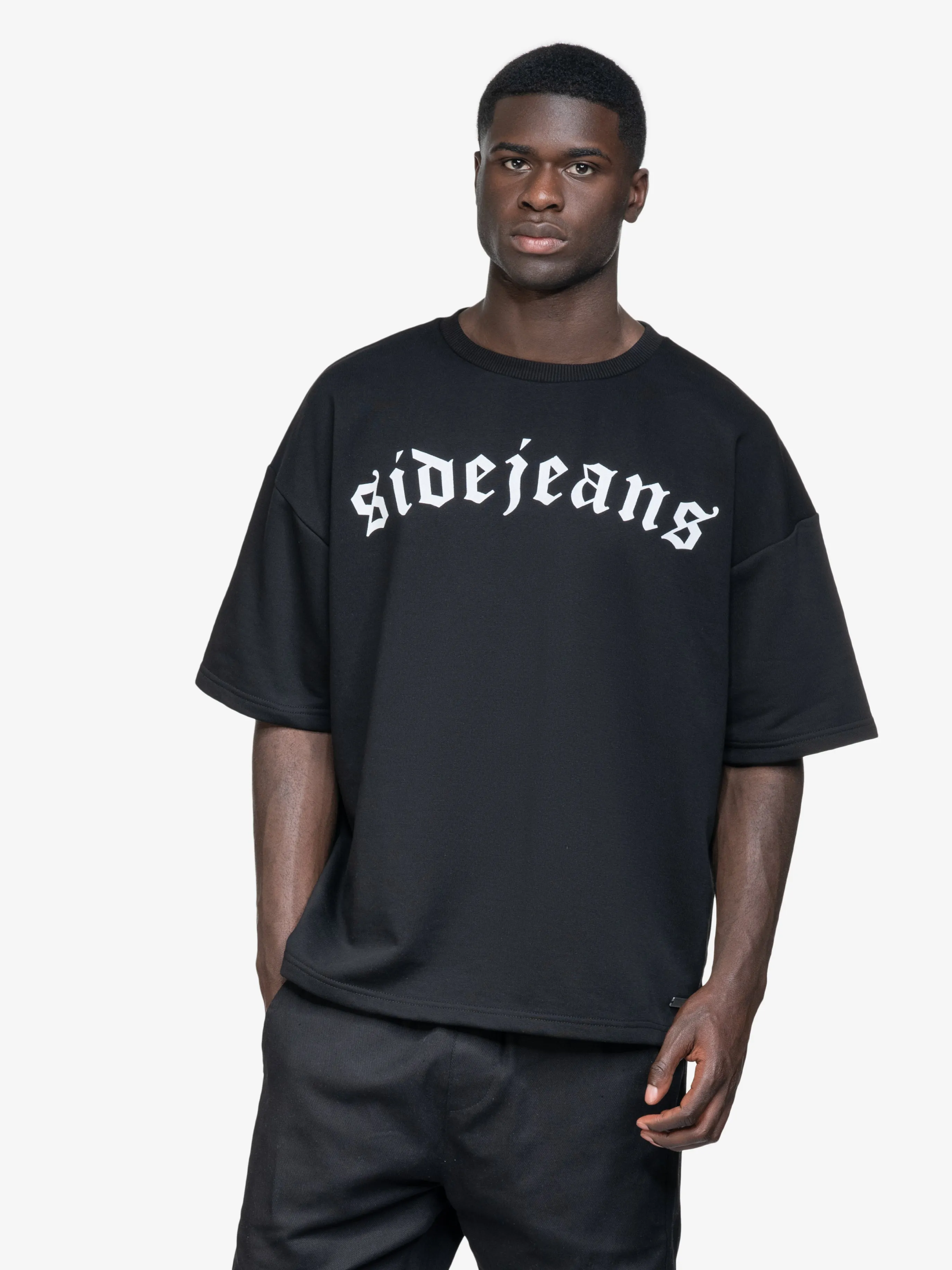 BASIC SIDEJEANS TEE BLACK