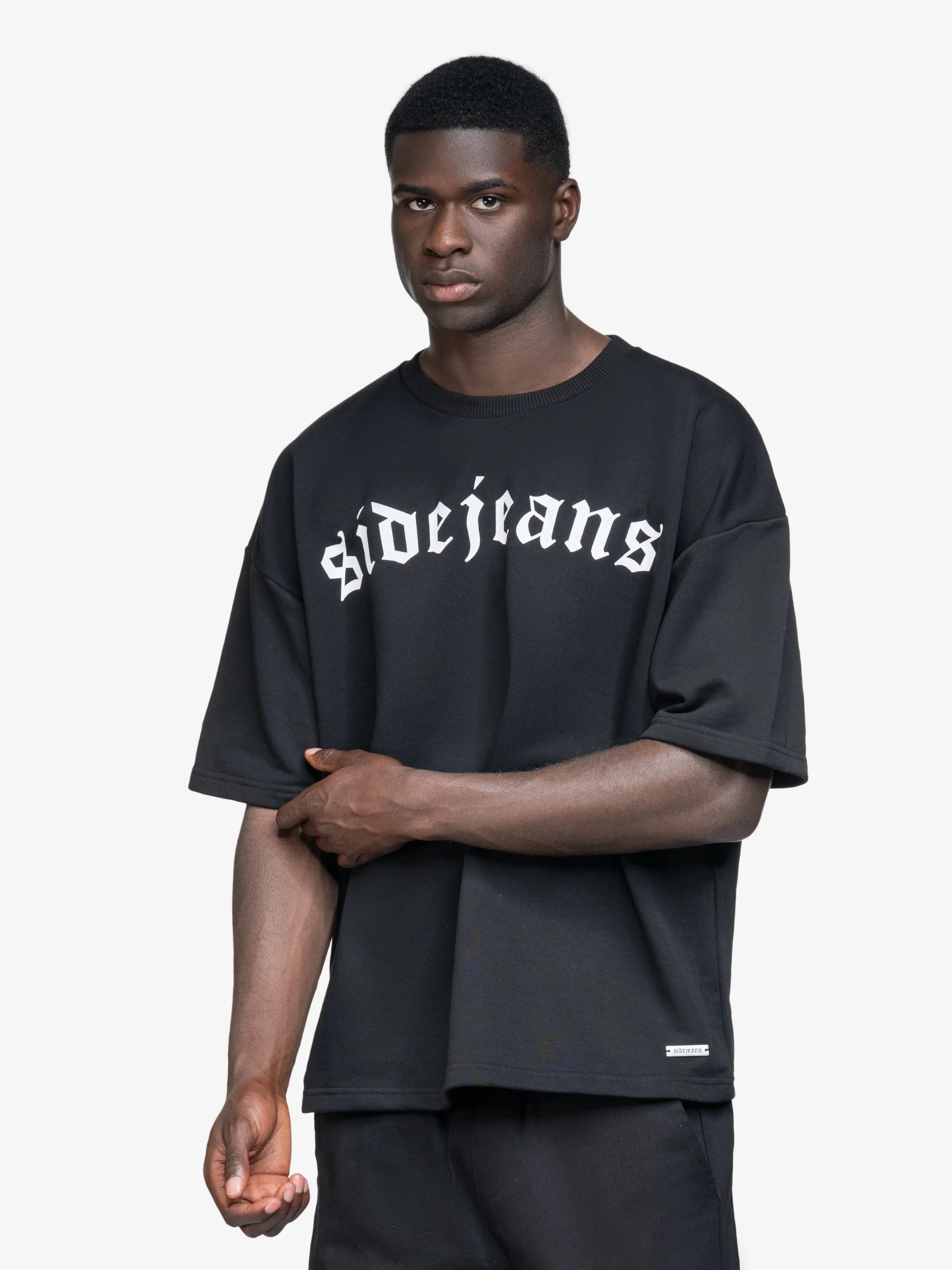 BASIC SIDEJEANS TEE BLACK