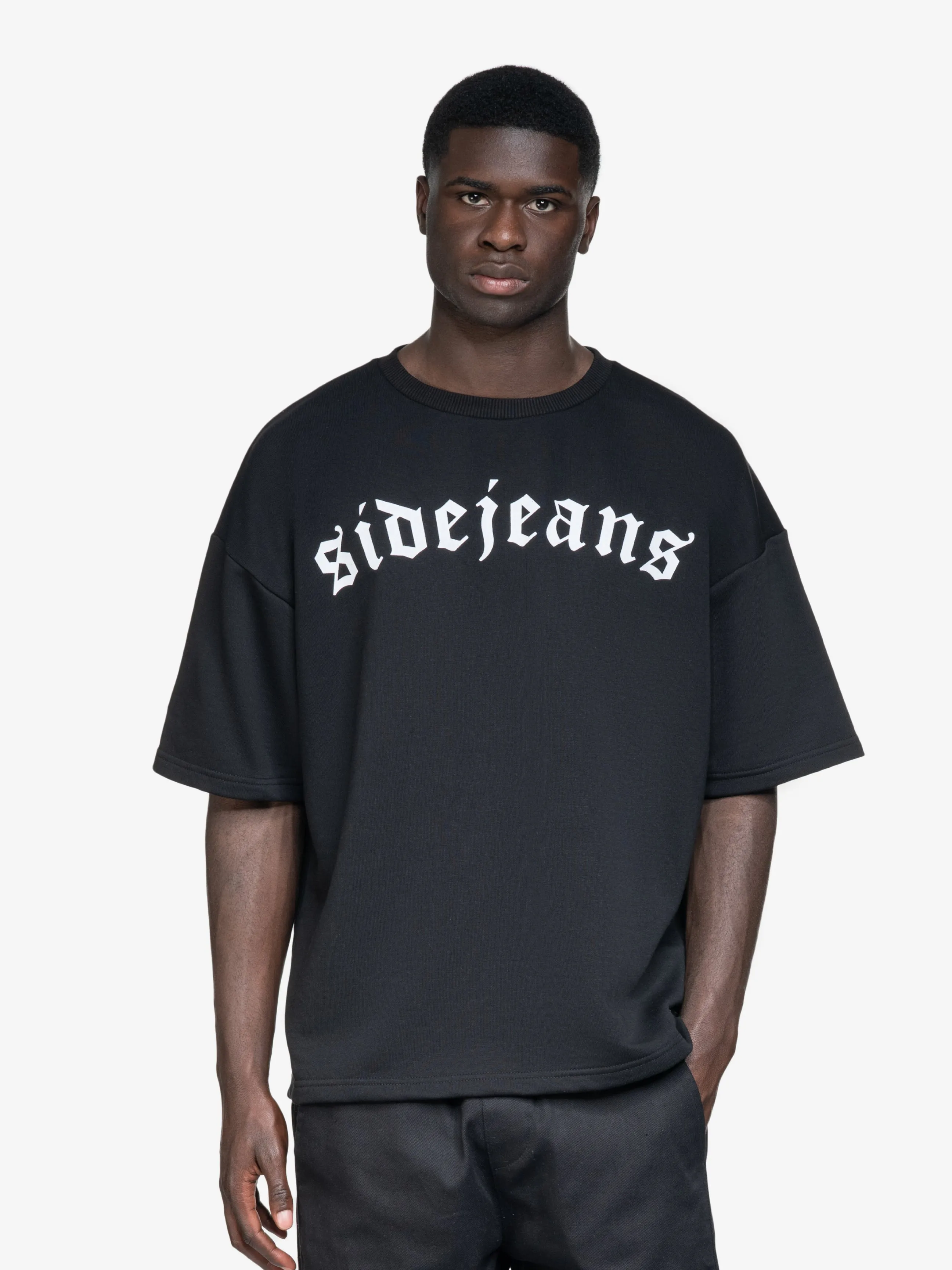 BASIC SIDEJEANS TEE BLACK