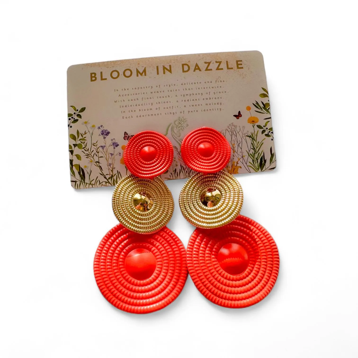 BLING Summer Vibrant Gong Drop Earrings