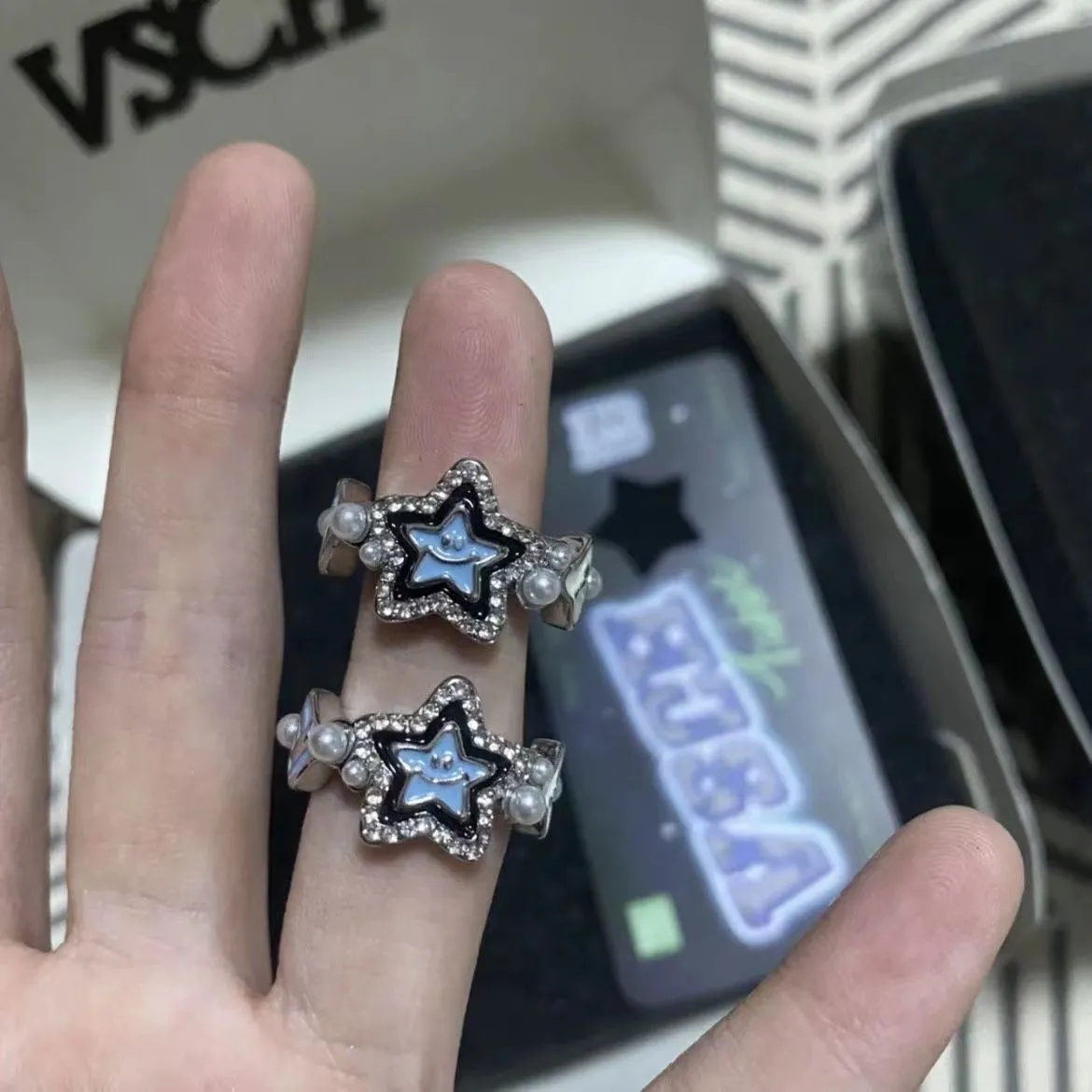 Blue Star Rings