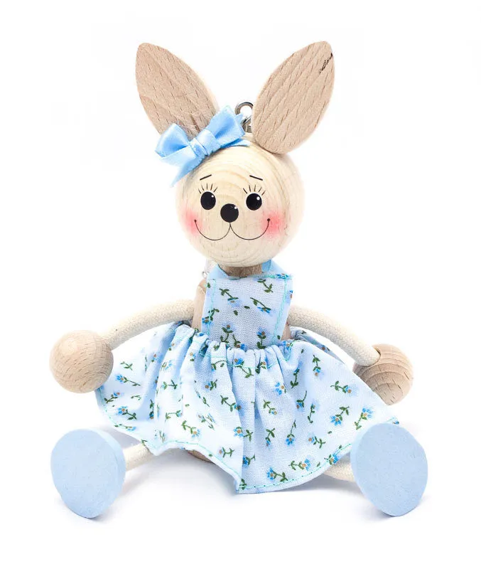 Bunny Girl Handcrafted Wooden Jumpie - Multiple Colors