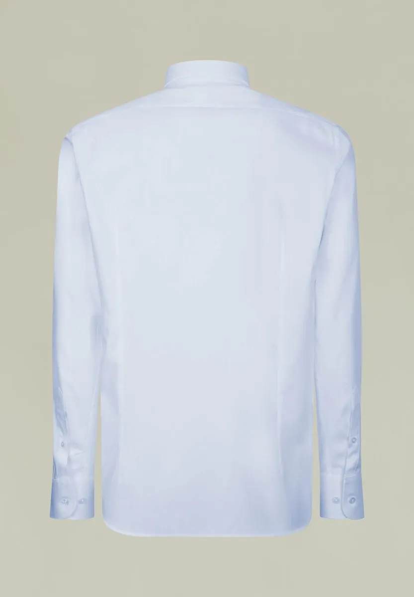 Camicia azzurra twill collo italiano slim