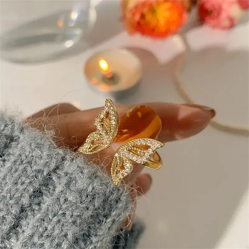 Dainty Butterfly Rings