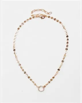 Dainty Gold  Open Circle Necklace