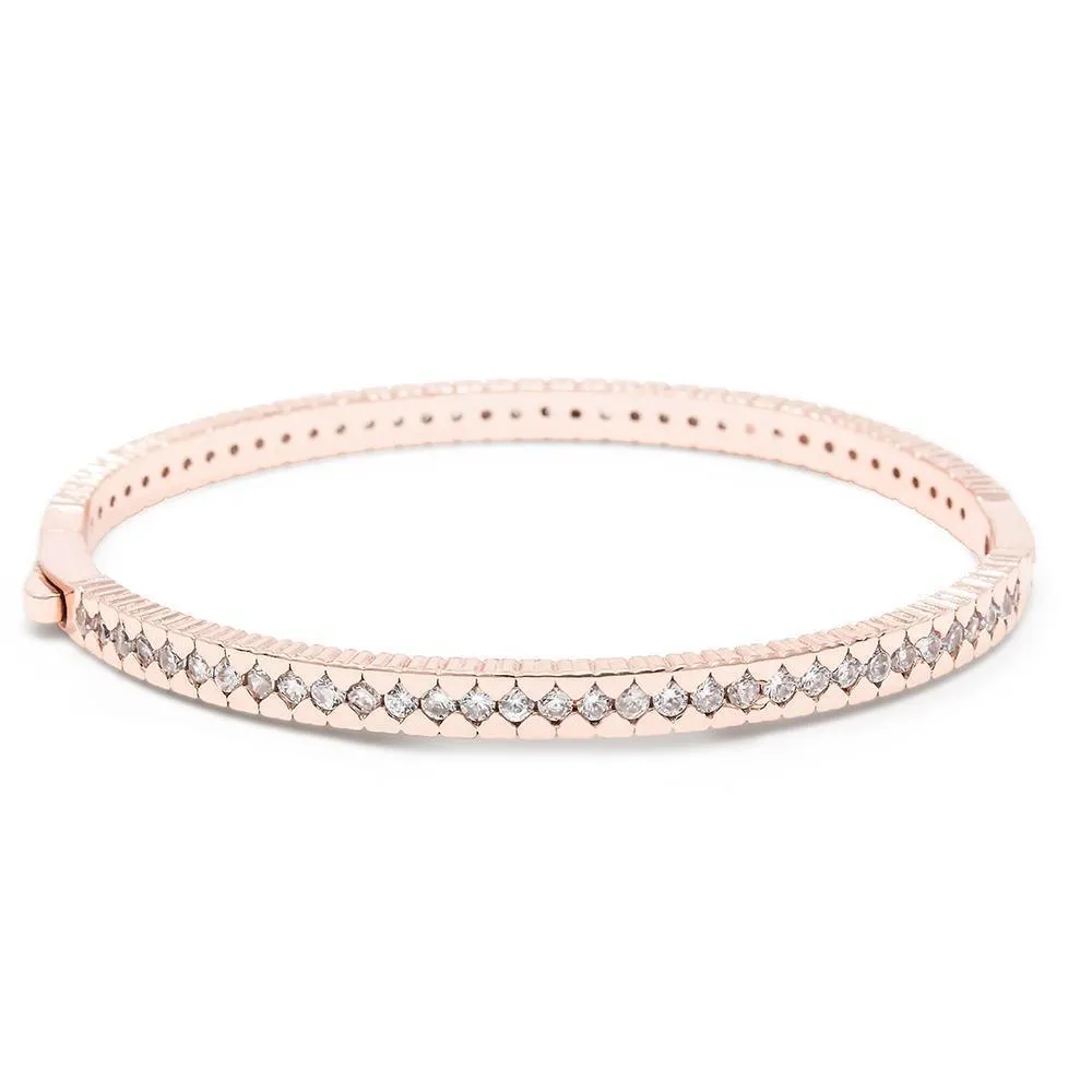 Eternity Crystal Bracelet Rose Gold Tone