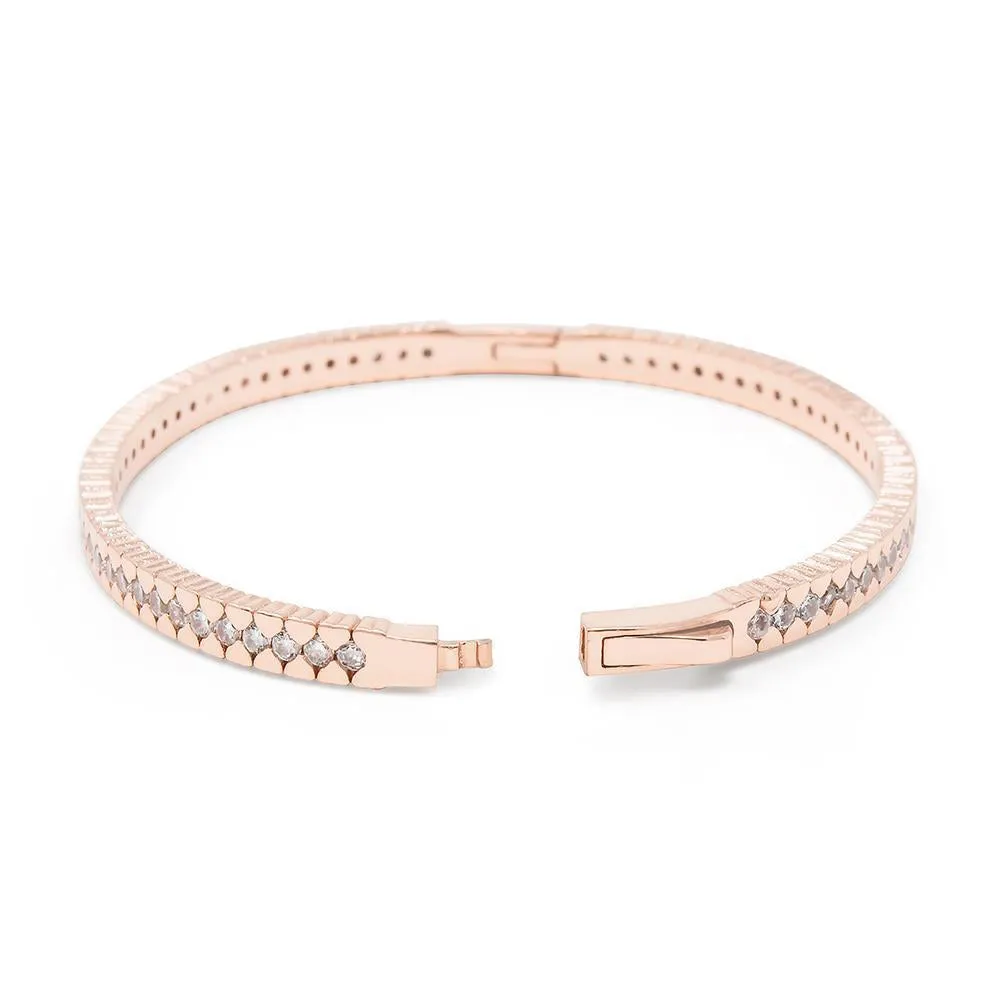 Eternity Crystal Bracelet Rose Gold Tone