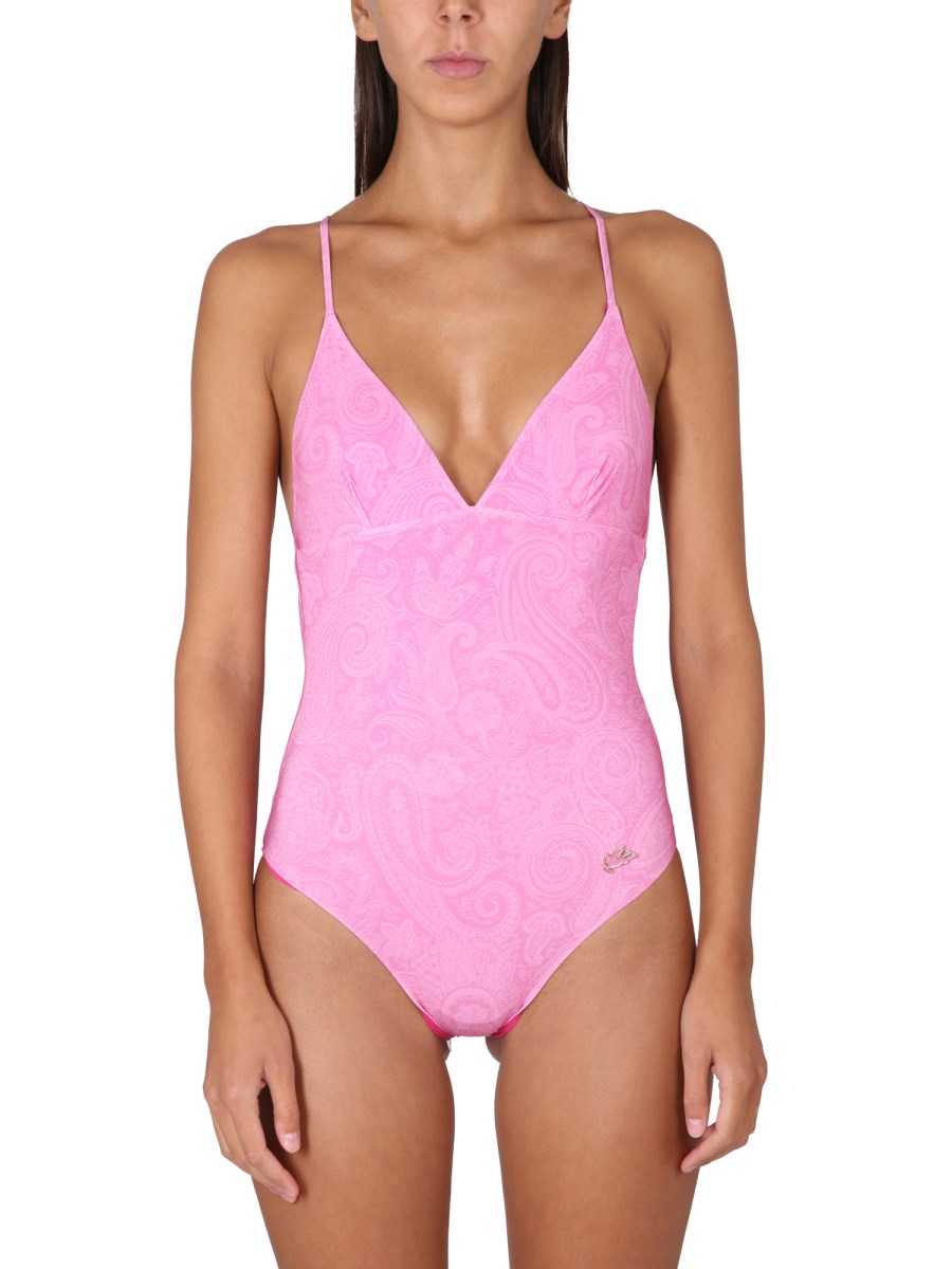 ETRO    ONE PIECE SWIMSUIT WITH LOGO