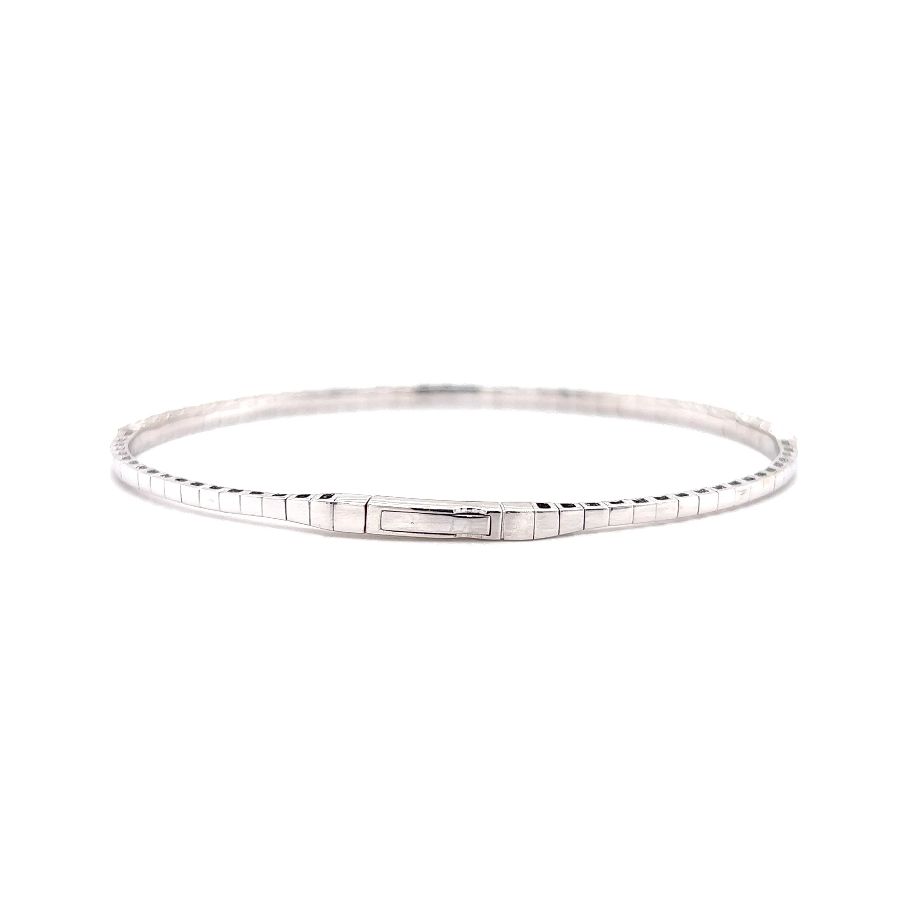 Flexible Bangle Bracelet with 1.48ctw of Diamonds in 14K White Gold