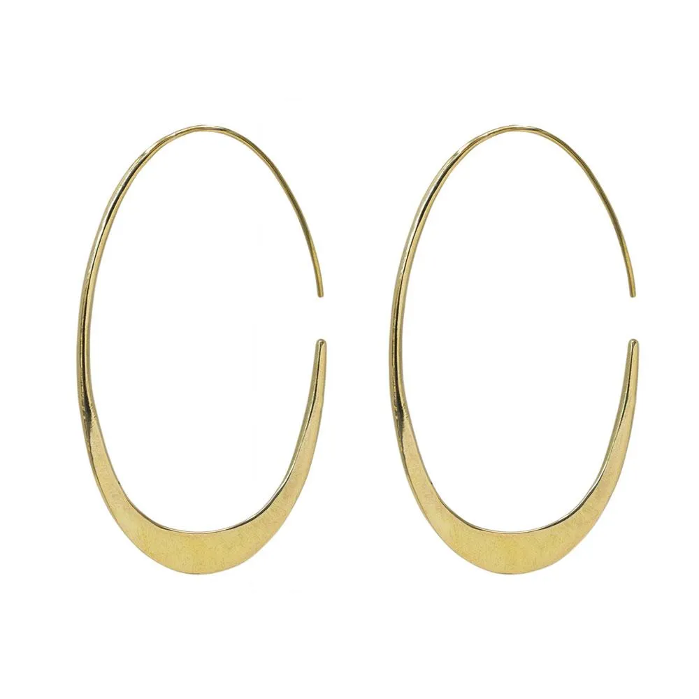 Gold Mezi Tapered Hoops