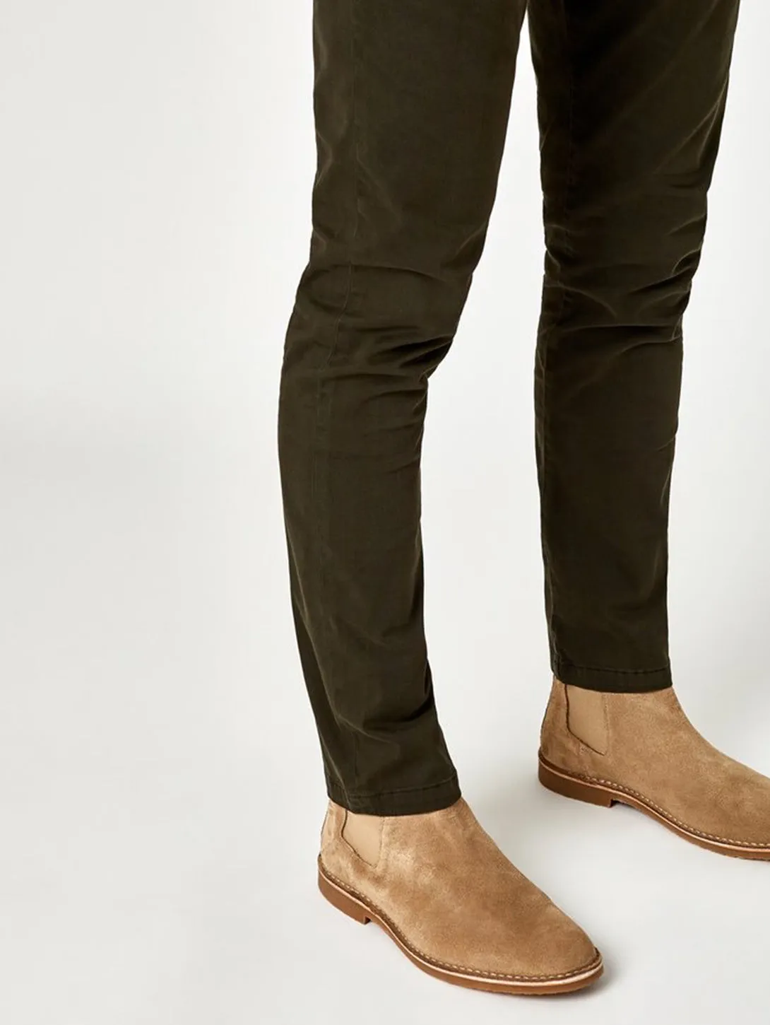 Johnny Slim Chino Pant - Dark Green Twill