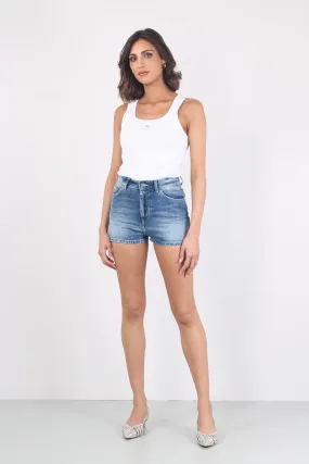 Kate Short Jeans Largo Denim Medio