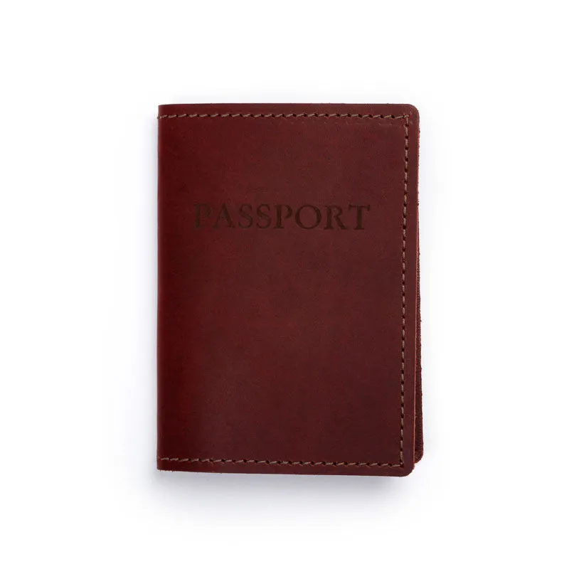 Leather Passport Cover - Available in Multiple Colors