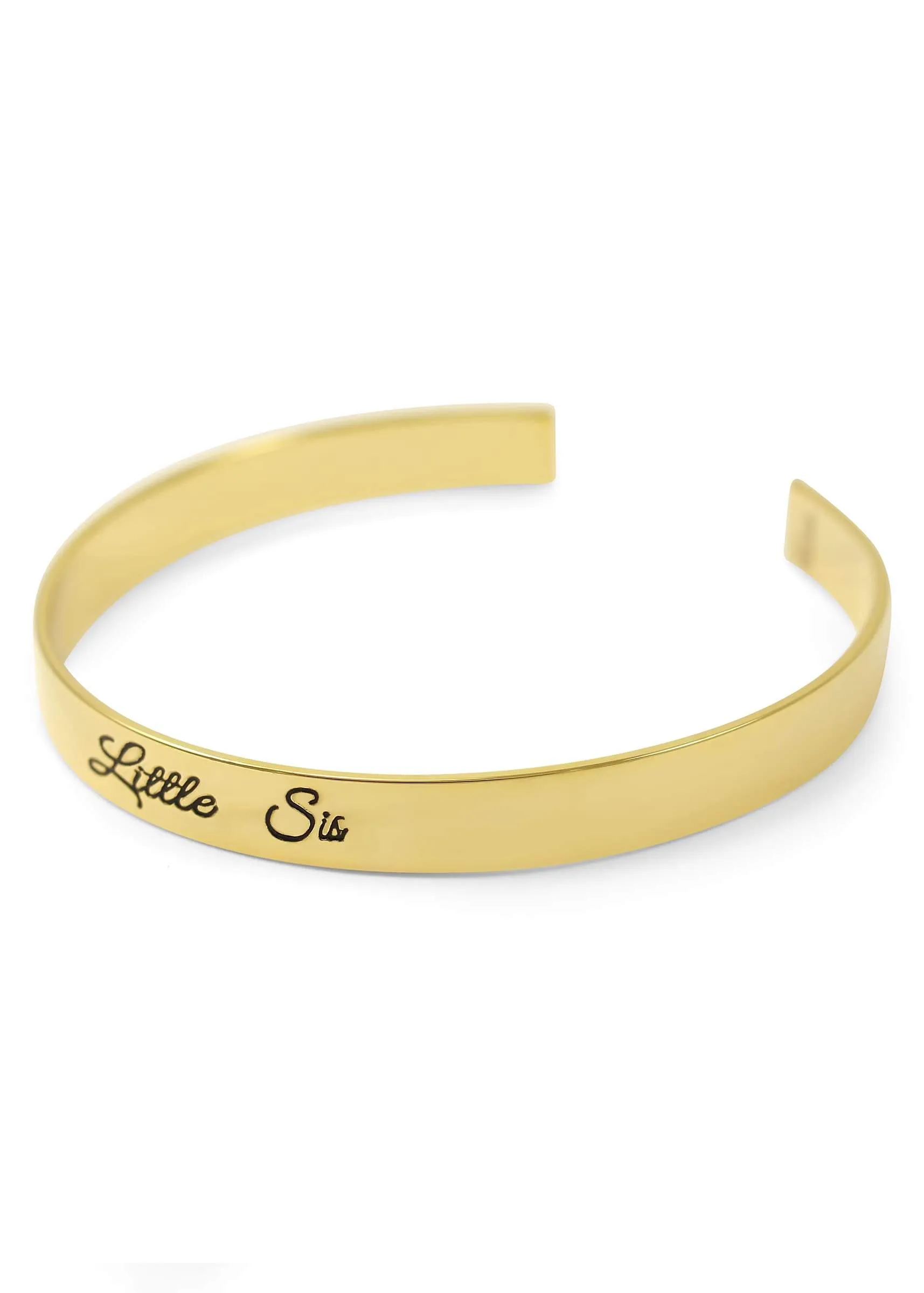 Little Sis Bangle Cuff Bracelet (gold)