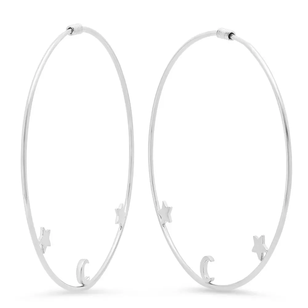 Magical World Gold Hoop Earrings