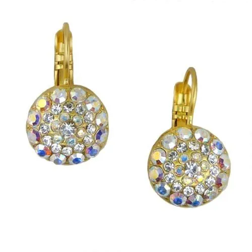 Mariana Handmade Swarovski Crystal Earrings 1141 001AB Clear Rainbow Gold