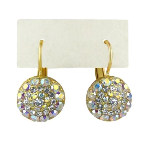 Mariana Handmade Swarovski Crystal Earrings 1141 001AB Clear Rainbow Gold