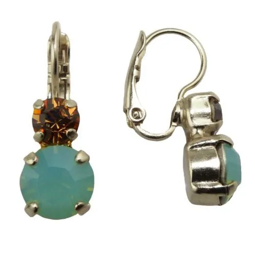 Mariana Handmade Swarovski Crystal Earrings 1190 1317 Topaz  Pacific Opal