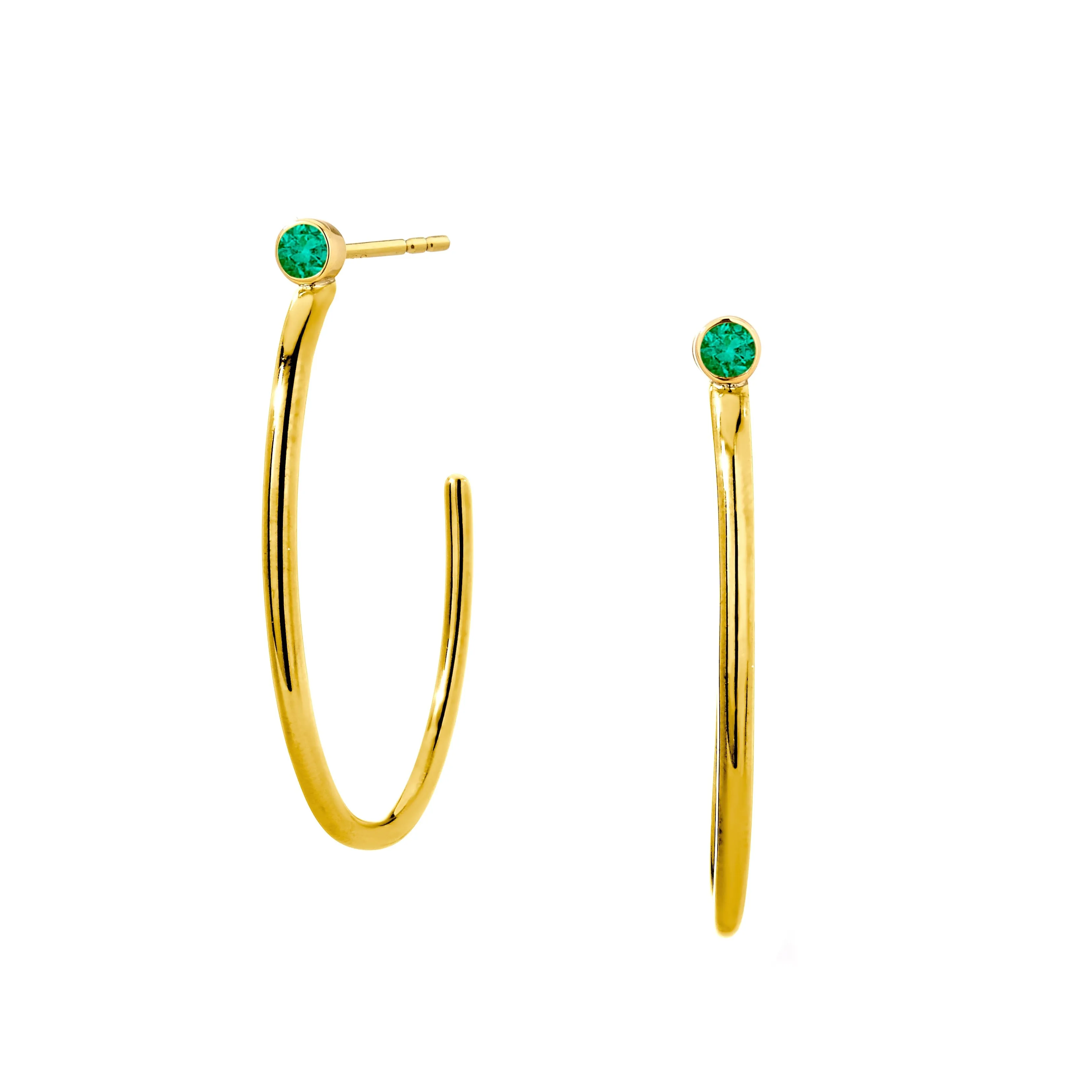 Mogul Gemstone Hoops