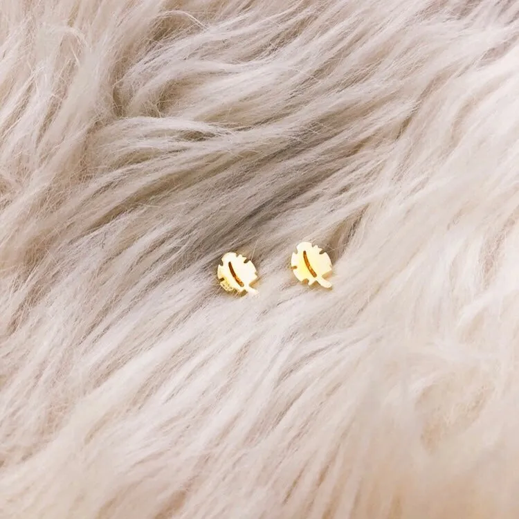 Monstera Leaf Stud Earrings