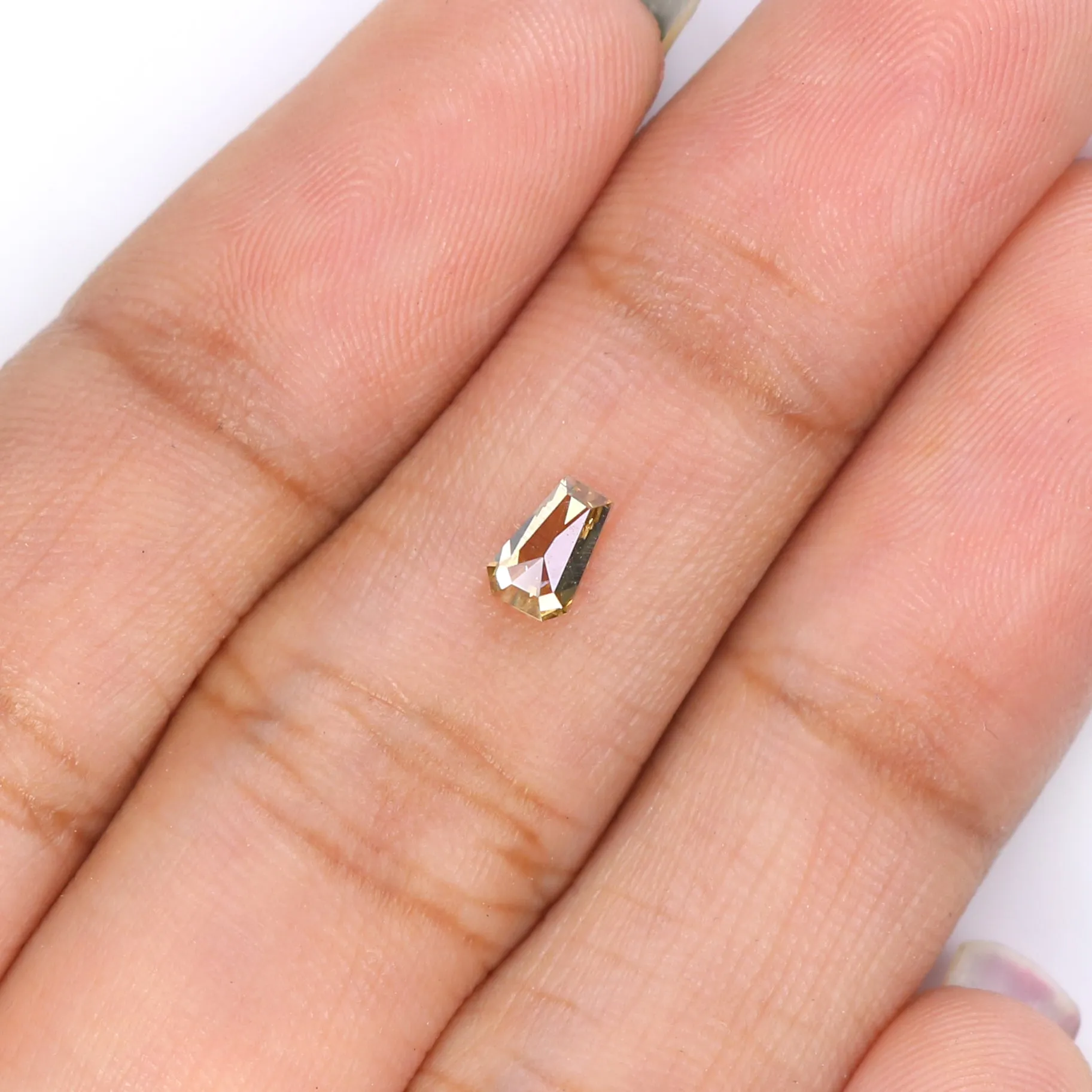 Natural Loose Antique Brown Color Diamond 0.36 CT 5.10 MM Geometric Shape Rose Cut Diamond KR604