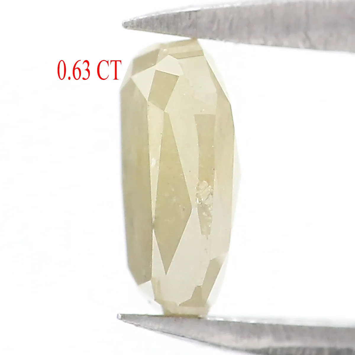 Natural Loose Cushion Grey Color Diamond 0.63 CT 6.00 MM Cushion Shape Rose Cut Diamond KR1273