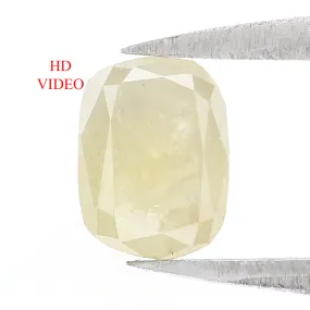 Natural Loose Cushion Grey Color Diamond 0.63 CT 6.00 MM Cushion Shape Rose Cut Diamond KR1273