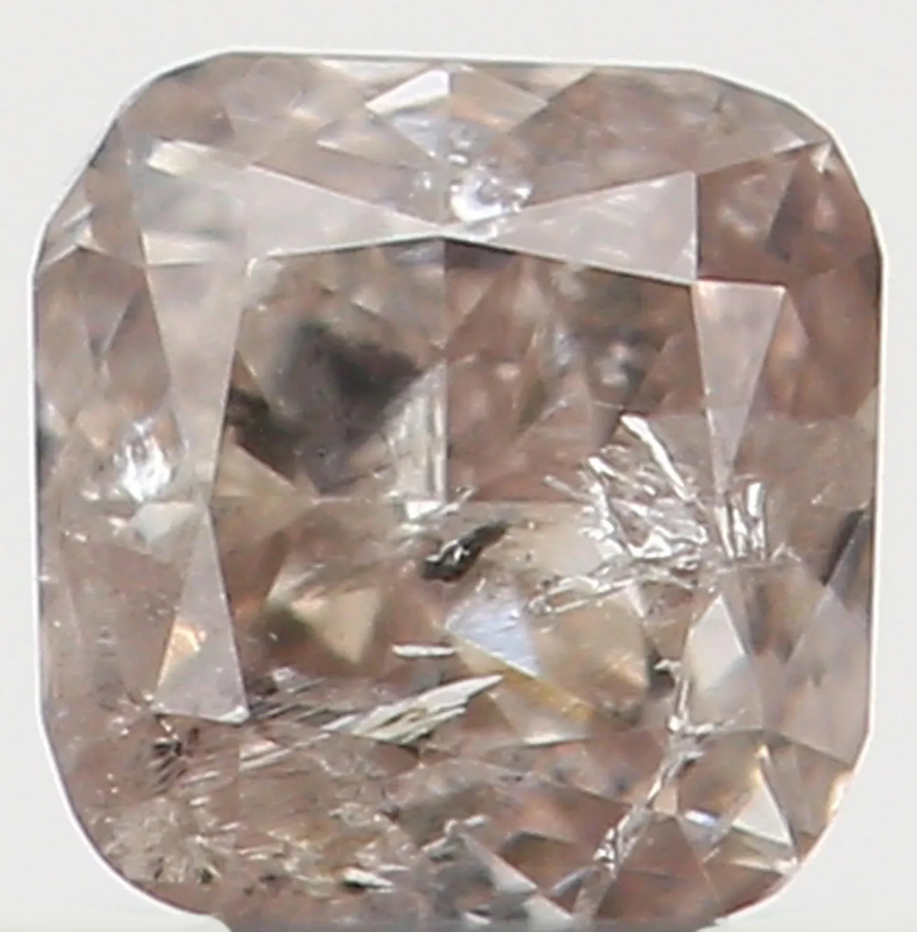 Natural Loose Diamond Cushion Brown Color I1 Clarity 2.60 MM 0.10 Ct L5707