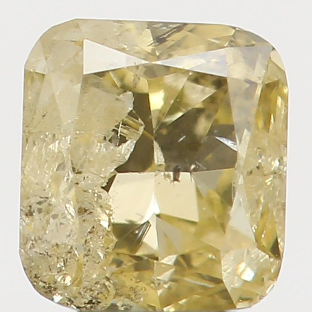 Natural Loose Diamond Cushion Yellow Color I1 Clarity 3.40 MM 0.22 Ct L5597