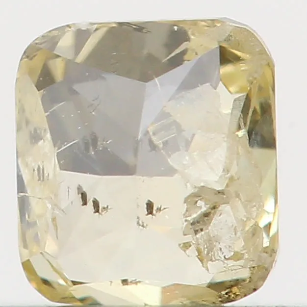 Natural Loose Diamond Cushion Yellow Color I1 Clarity 3.40 MM 0.22 Ct L5597